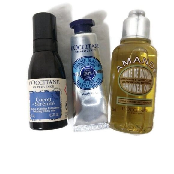 L'OCCITANE Skincare Loccitane Almond Shower Oil Shea Hand Cream Pillow Mist Set X 3new
